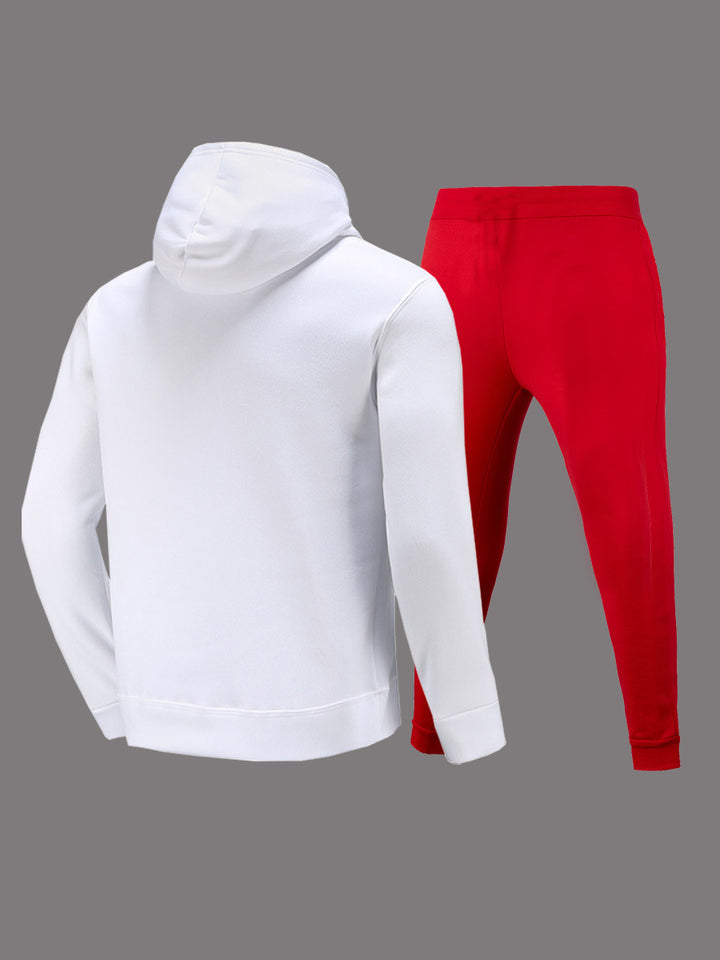 Damen Hoodie mit kreativem Druck und Jogginghose im urbanen Stil Drune