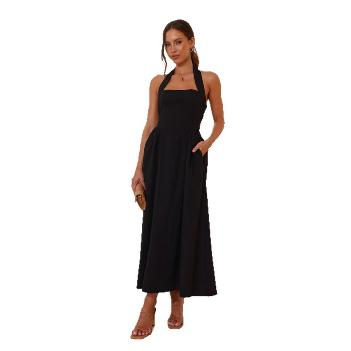 Damen Maxikleid mit modernen Trägern und fließendem Schnitt Drune