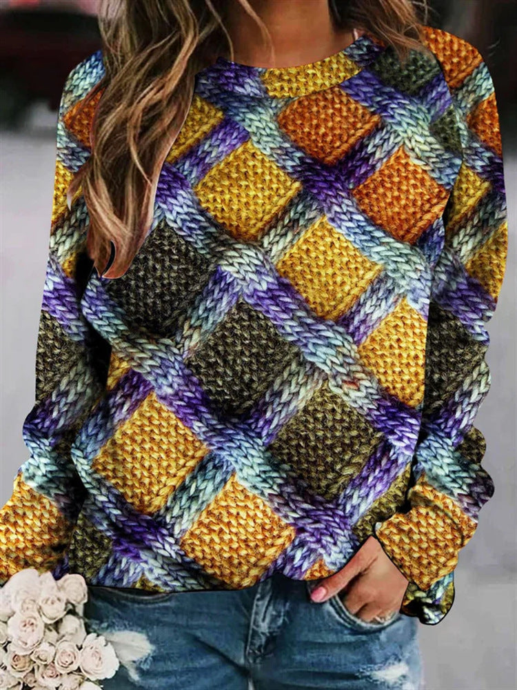 Drune | Pullover Aus Bedruckter Wolle