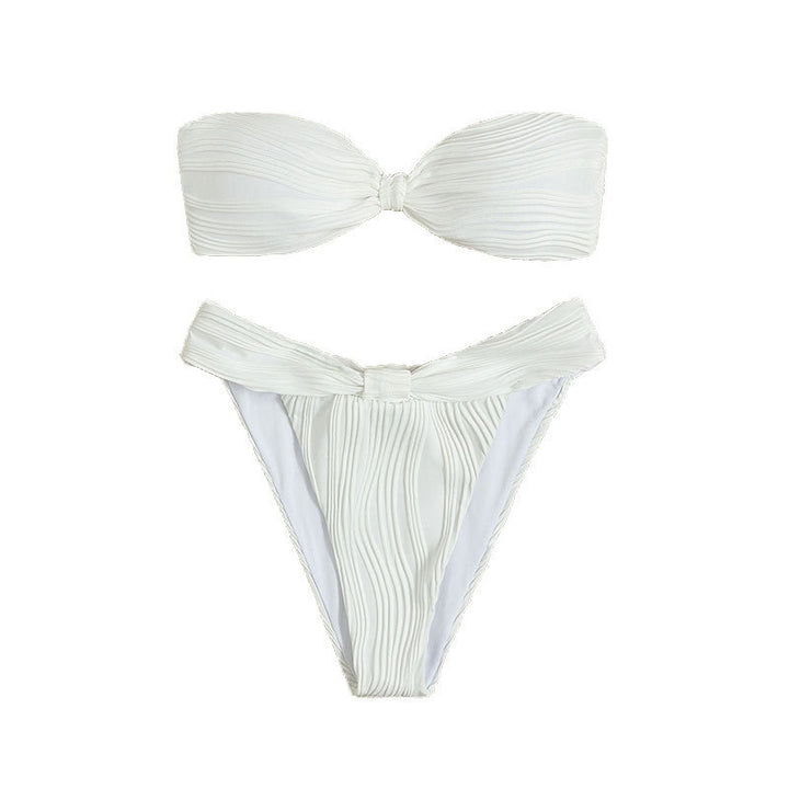 Damen Bandeau-Bikini mit raffiniertem Wickeldetail Drune