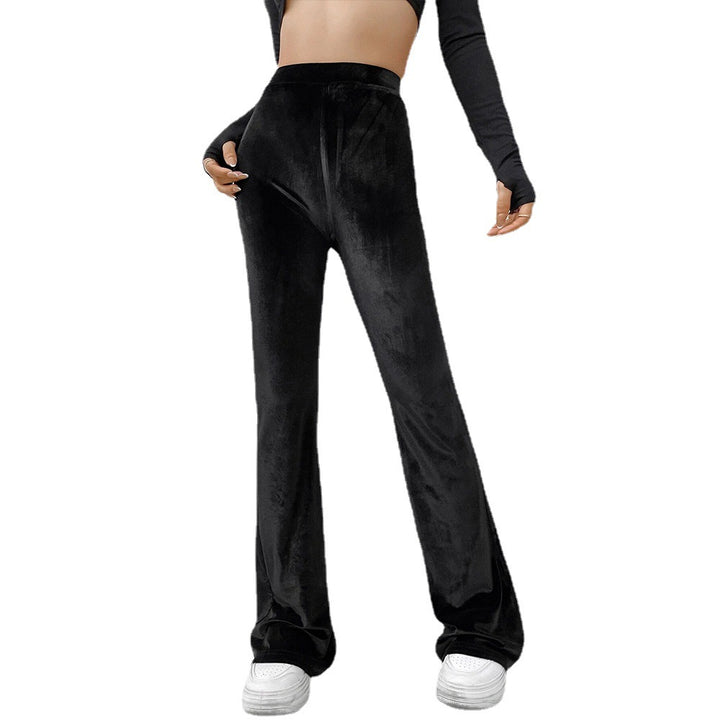 Damen Samt Flared Hose Drune