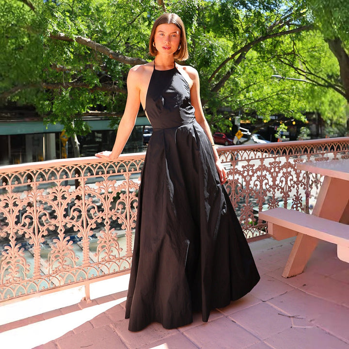 Damen Maxi-Rock mit hohem Taillenbund und elegantem Chiffon-Überwurf Drune