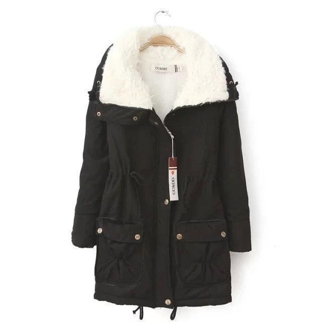 Damen lässige Steppjacke mit kuscheligem Innenfutter und verstellbarem Taillenzug Drune