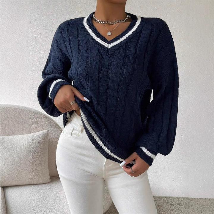 Damen Grobstrick Pullover Drune
