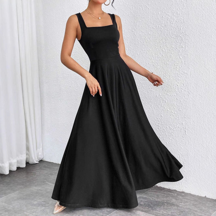 Damen Maxikleid mit weichem Schnitt und quadratischem Ausschnitt Drune