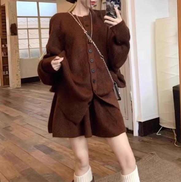Damen Kuschelige Strickjacke im Oversized-Stil Drune