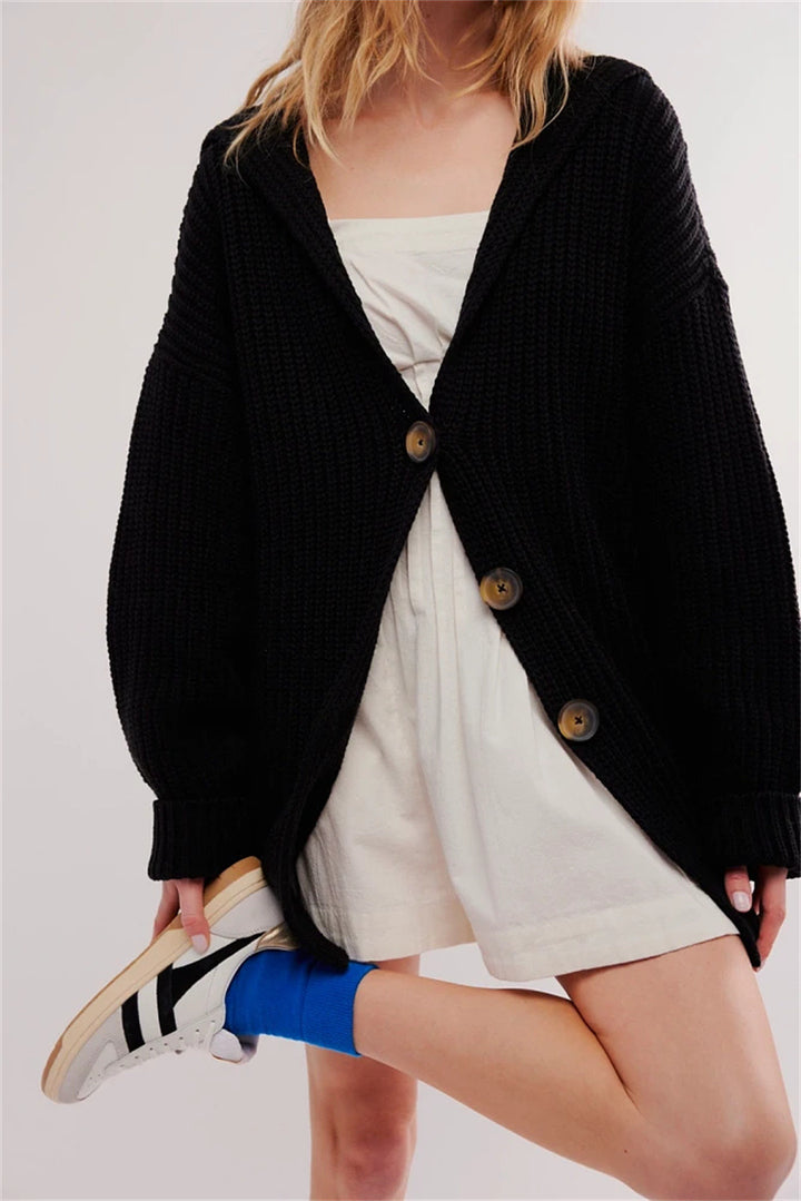 Damen Strickjacke mit eleganter Knopfakzentuierung und lässigem Schnitt Drune