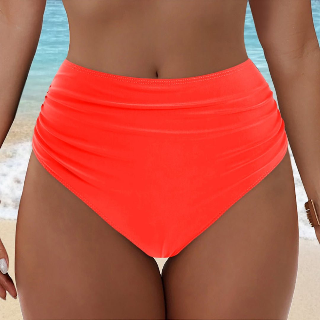 Damen Hochgeschnittenes Bikini-Höschen mit Rüschendetails Drune