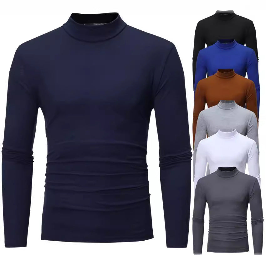 Herren elegantes Rollkragen-T-Shirt aus weichem Jersey Drune
