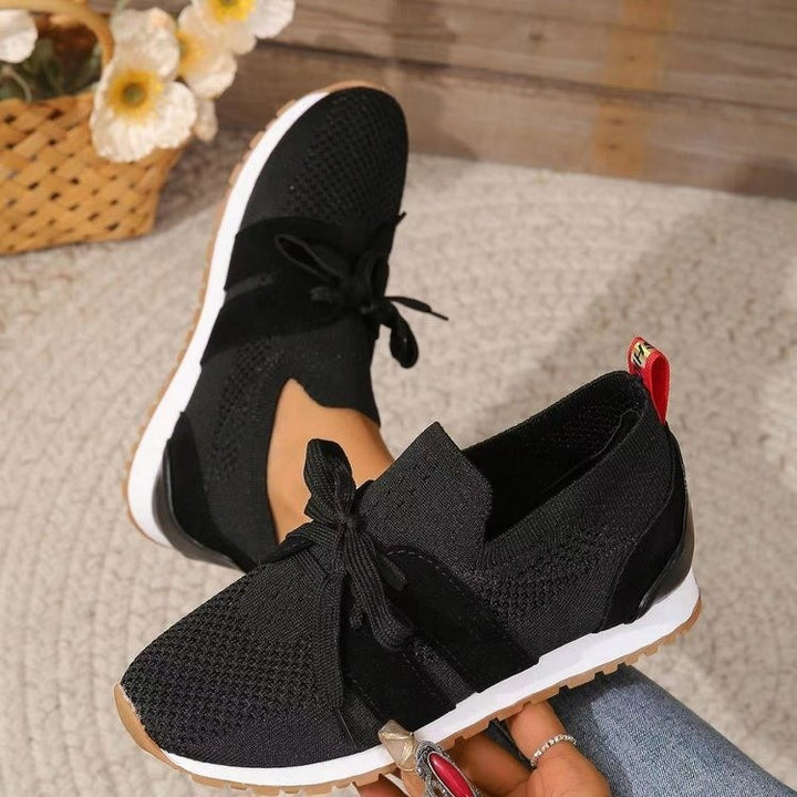 Damen nan leichte Strick-Sneaker mit ergonomischem Memory-Fußbett und rutschfester Profilsohle Drune