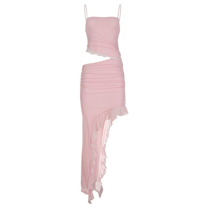Damen Spitzen-Maxikleid mit verstellbaren Trägern Drune