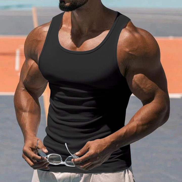 Herren atmungsaktives Sport-Tanktop mit körperbetontem Schnitt und feuchtigkeitsregulierendem Material Drune