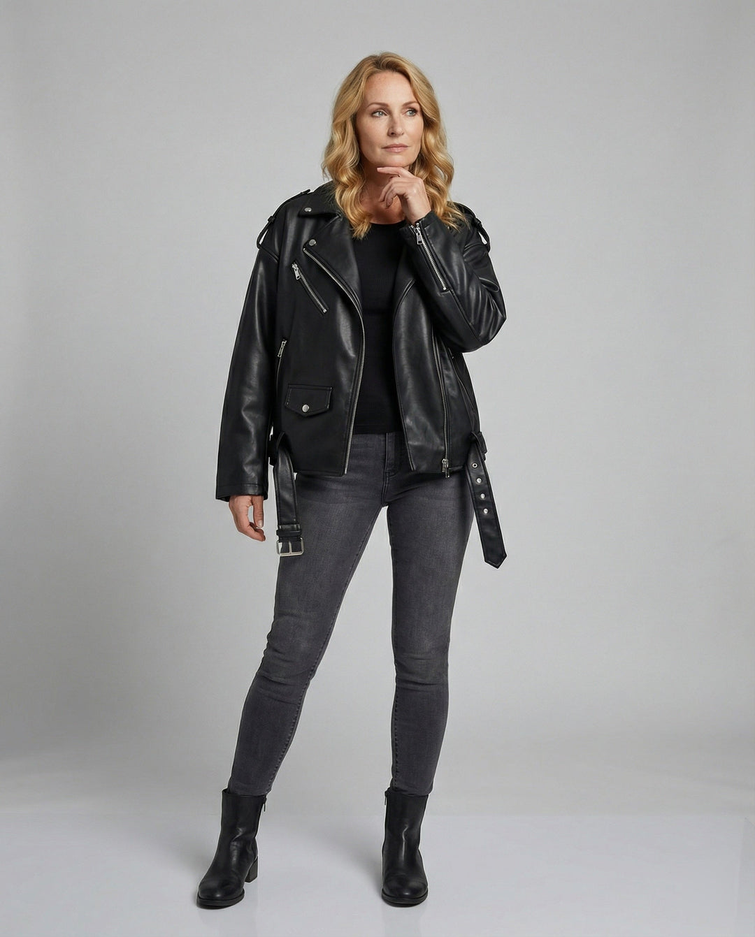 Freizeitkleidung Damen Bikerjacke Vegan
