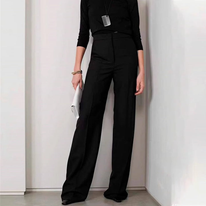 Damen elegante und hochgeschnittene Palazzo-Hose Drune