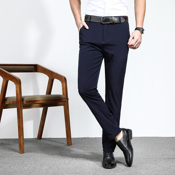Herren elegante Business-Hose mit schmalem Schnitt und dehnbarem Material Drune