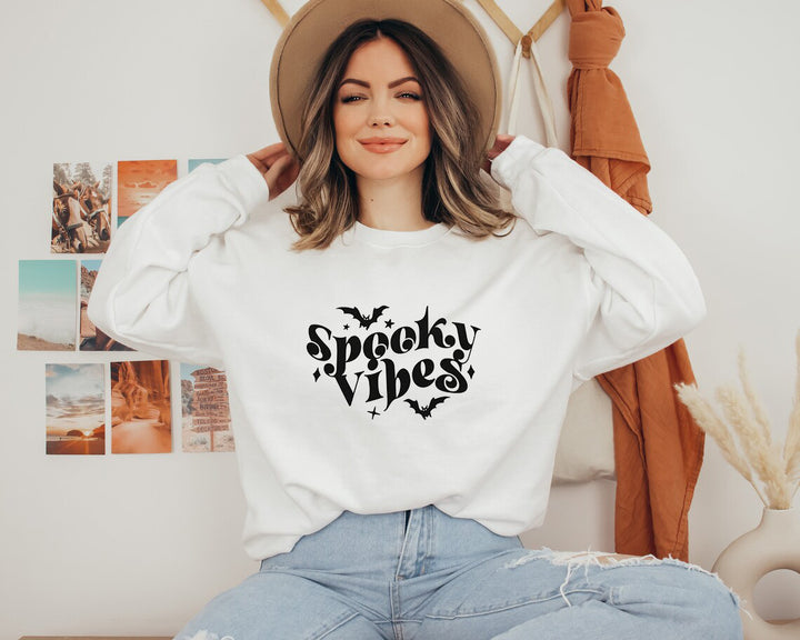 Damen Sweatshirt mit verspieltem Halloween-Design und bequemer Passform Drune