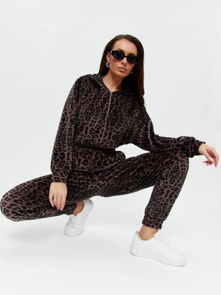 Damen Fleece-Jumpsuit mit praktischem Reißverschluss und elastischem Bund Drune