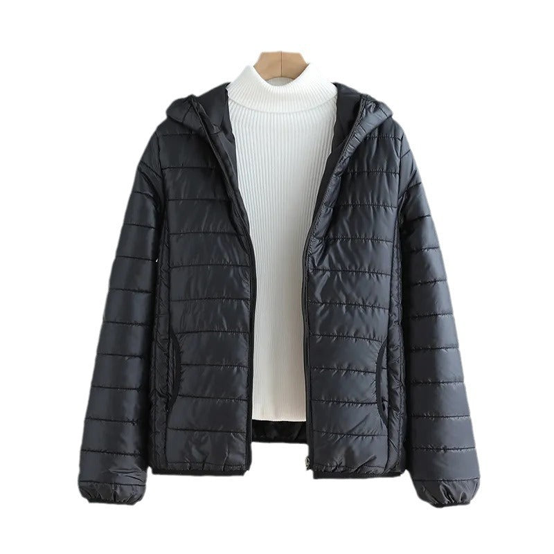 Damen gesteppte Übergangsjacke mit praktischen Taschen und Kapuze Drune