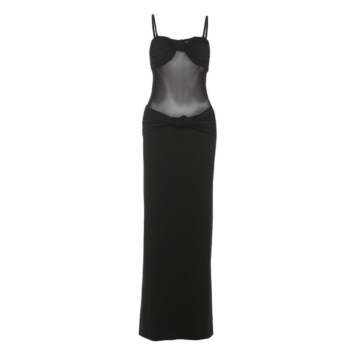 Damen Maxi Strandkleid mit raffiniertem Bustier-Design und elastischem Bund Drune