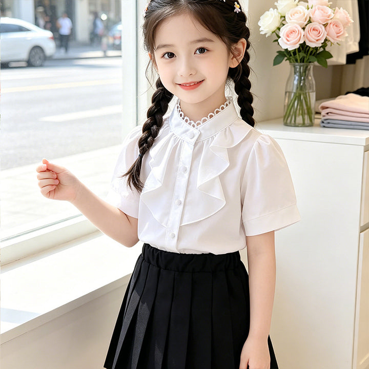 Mädchen Bluse mit Rüschendetails Drune