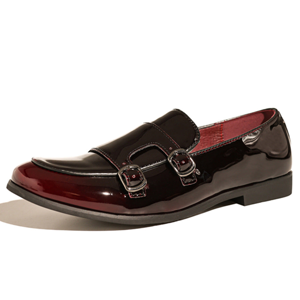 Herren Lackleder Mokassin Schuhe Drune