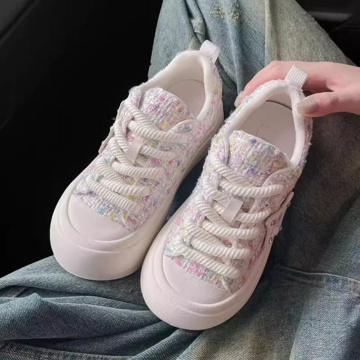 Damen Trendige Komfort-Sneaker mit glitzerndem Sternen-Detail Drune