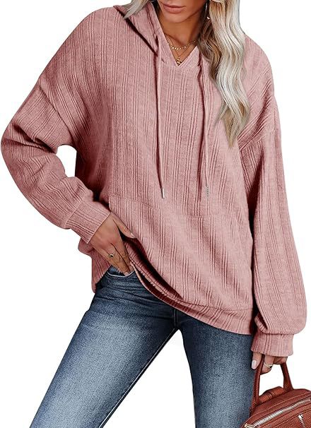 Damen Oversized Kapuzenpullover mit strukturiertem Design Drune