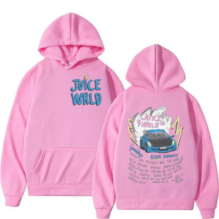 Damen Kapuzenpullover mit kreativem Grafikdesign und inspirierendem Schriftzug Drune