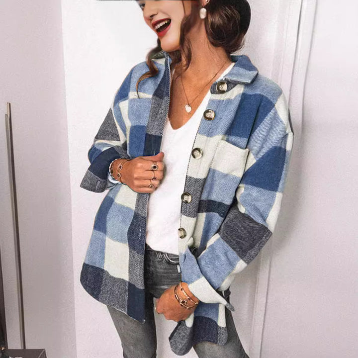 Damen Karierte Overshirt Drune