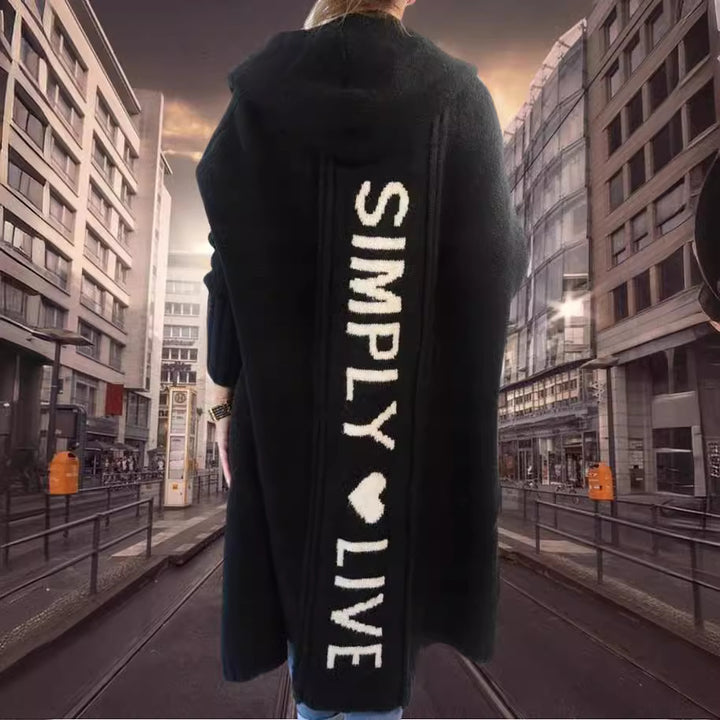 Damen Oversized Kapuzenmantel Drune