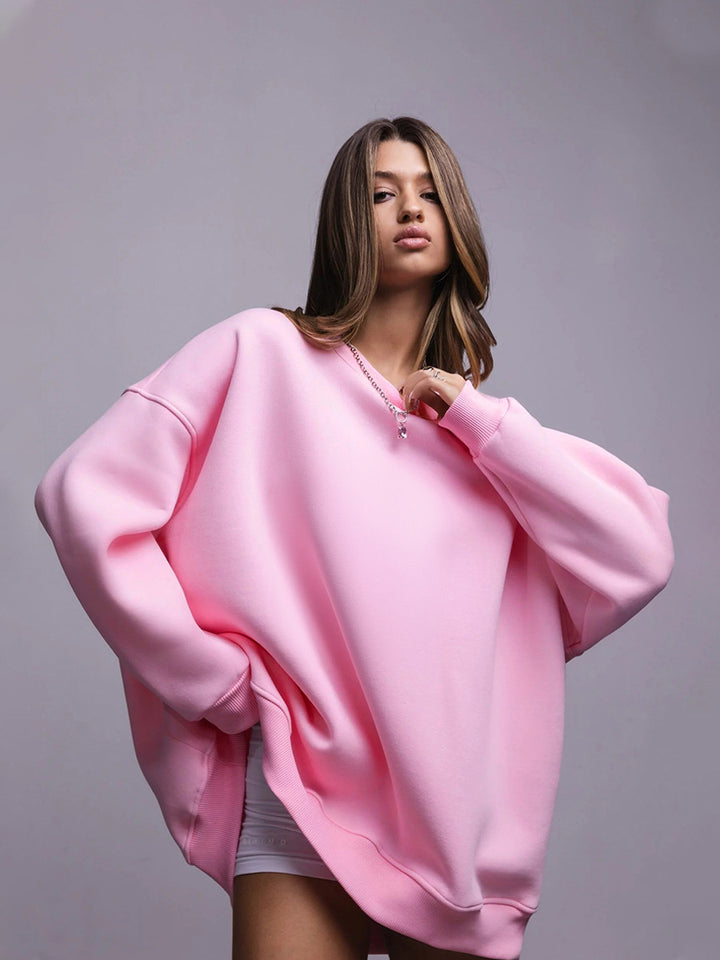 Damen Oversized Sweatshirt mit hohem Komfort und trendy Schnitt Drune