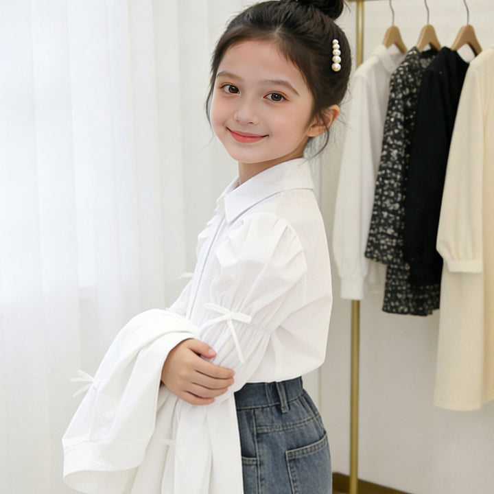 Mädchen Bluse mit kreativen Rüschendetails Drune