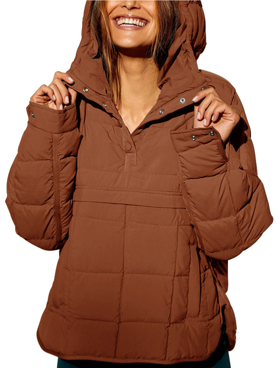 Damen Übergröße Steppjacke mit Kapuze Drune