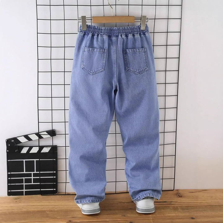 Herren lässige Denim-Hose mit verstellbarem Bund und tiefen Taschen Drune