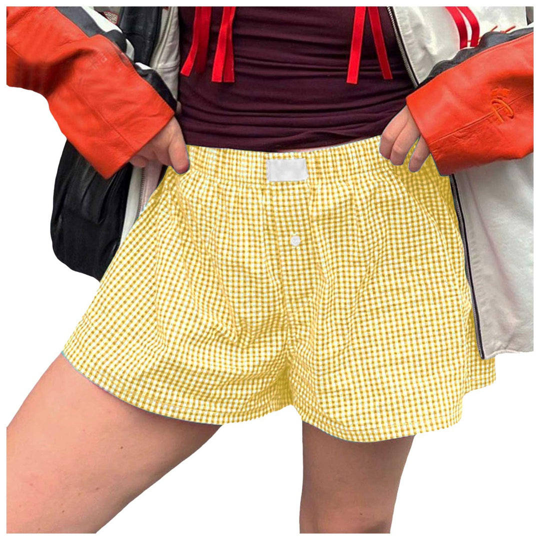 Damen Boxershorts mit kariertem Design Drune