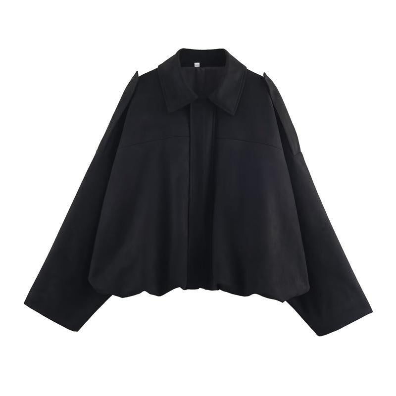 Damen Freizeitjacke im modischen Oversized-Design mit praktischen Taschen Drune