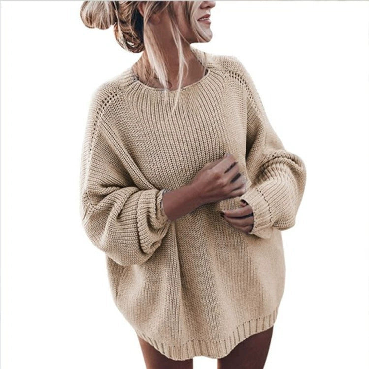 Damen Oversized Strickpullover Drune