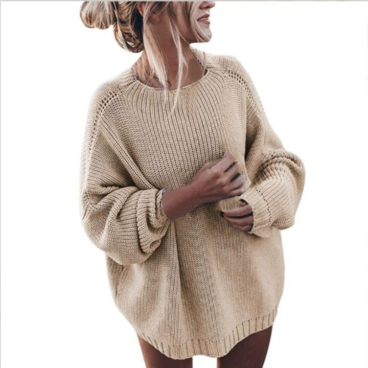 Damen Oversized Strickpullover Drune