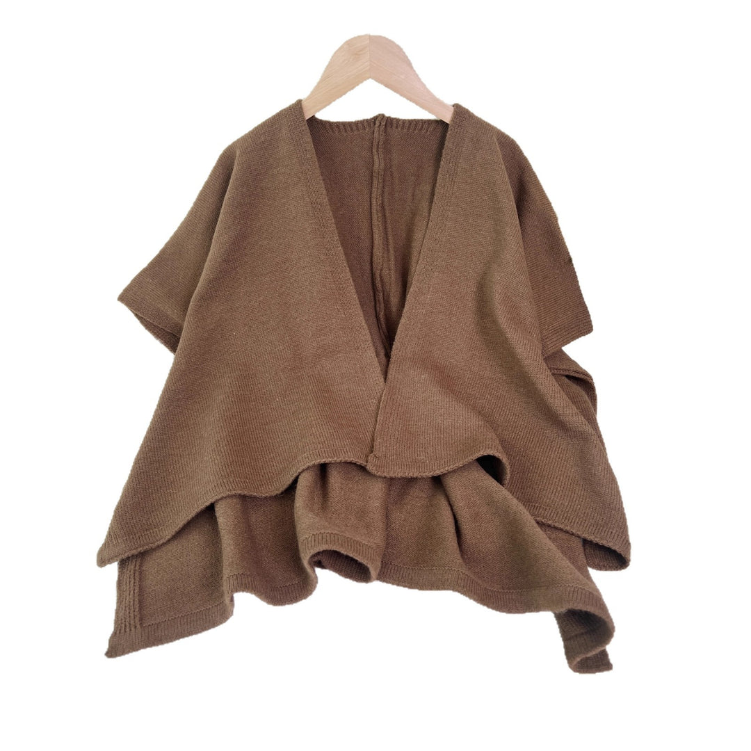 Damen vielseitige Strickjacke mit asymmetrischem Schnitt und tiefem V-Ausschnitt Drune