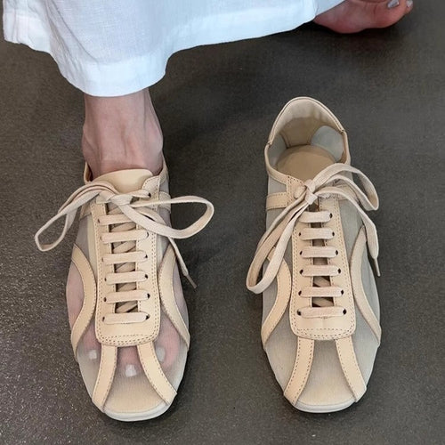 Damen modische Sneakers mit atmungsaktiver Mesh-Oberfläche und komfortabler Sohle Drune