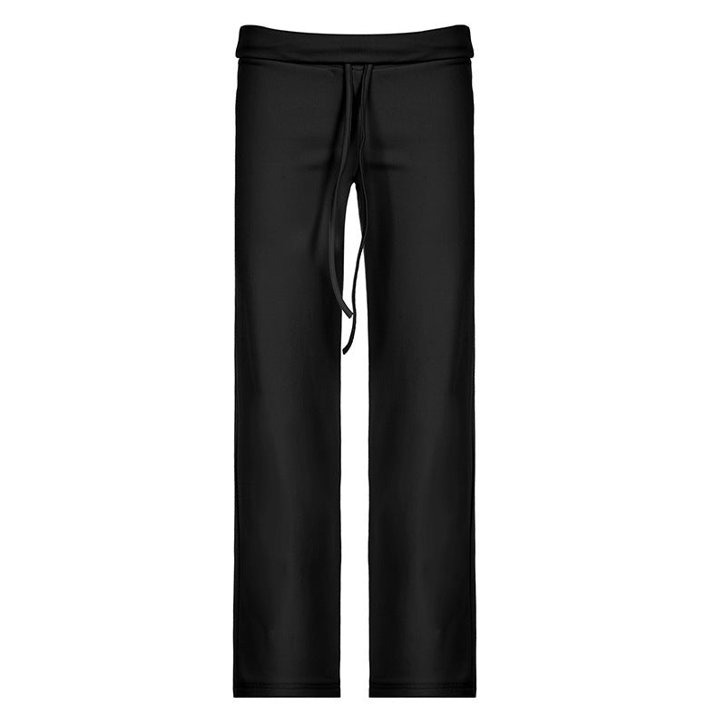 Damen weite Freizeit-Hose mit verstellbarem Bund und komfortablem Schnitt Drune