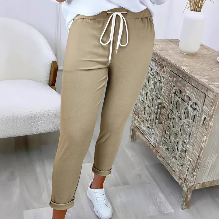 Damen Bequeme Freizeithose mit verstellbarem Taillenbund und lässigem Schnitt Drune