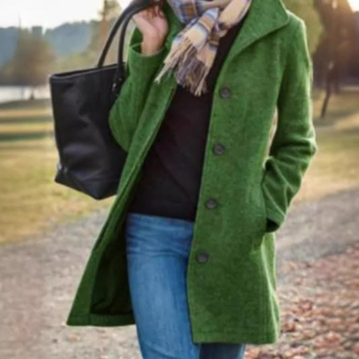 Damen elegante Wollmantel Drune
