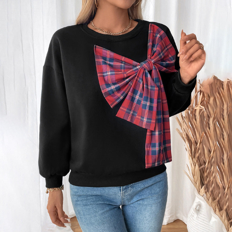Damen modisches Sweatshirt mit künstlerischem Knoten-Design Drune