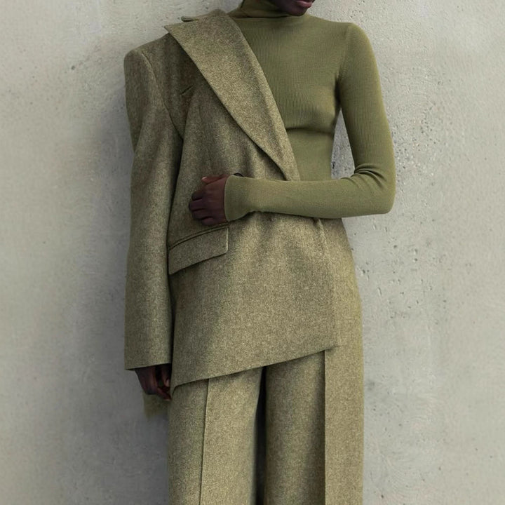 Damen Oversized Blazer mit asymmetrischem Schnitt und eleganten Details Drune