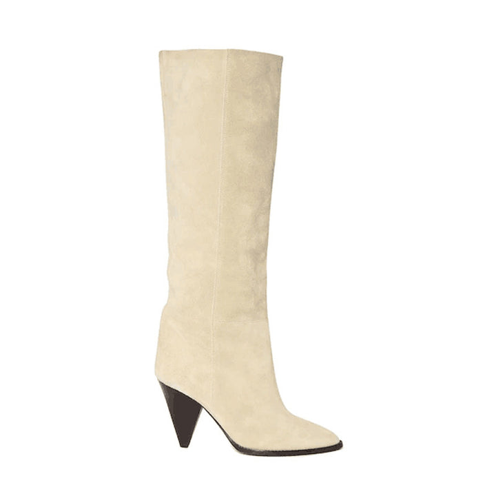 Damen Elegante Wildleder Über-die-Knie Stiletto Stiefel Drune