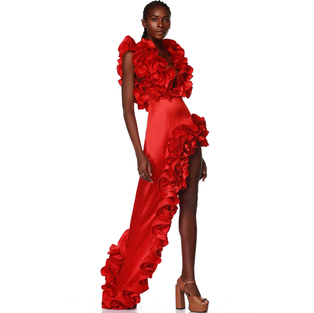Damen auffälliges Badeanzug und Palazzo-Hose Set Drune