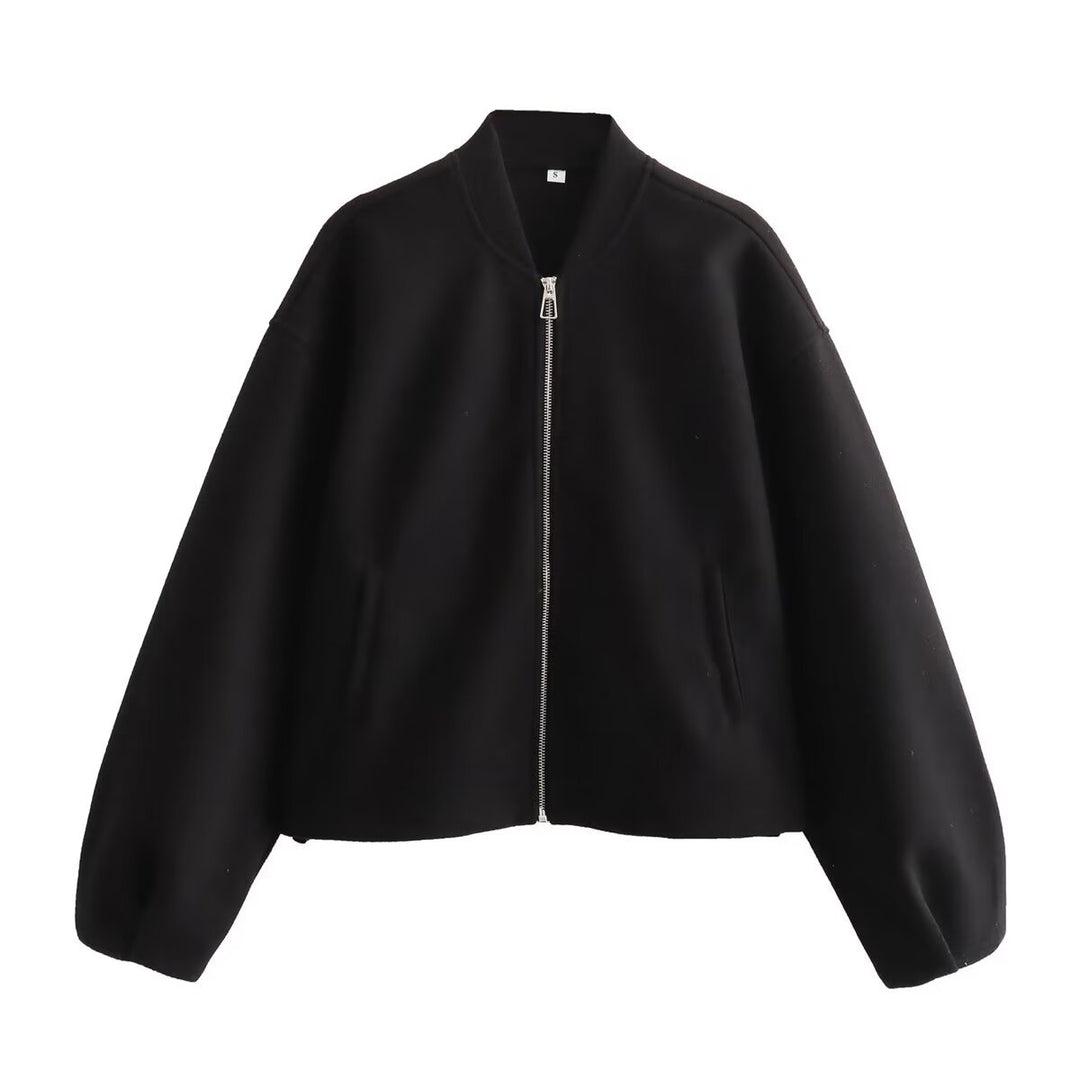 Damen lässige Steppjacke mit modernem Reißverschluss und praktischen Taschen Drune