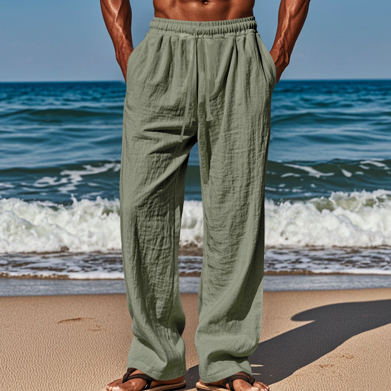 Herren Lässige Strandhose mit elastischem Bund und praktischen Seitentaschen Drune