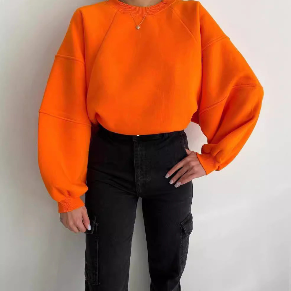 Damen Oversized Sweatshirt mit voluminösen Ärmeln Drune